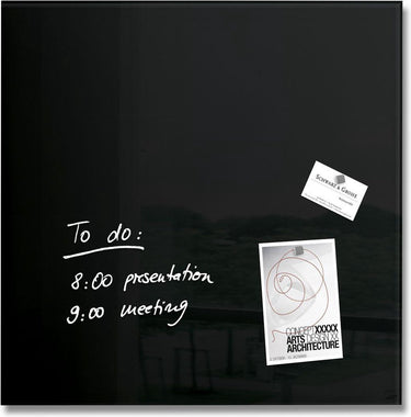 Sigel glasmagneetbord - artverum - 48x48cm - zwart - si-gl110