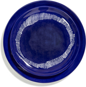 Serax - ottolenghi feast - bord m - donkerblauw wit - 22 ø - 2 stuks