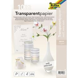 Folia paper transparant papier folia a4 115gr 10 vel wit
