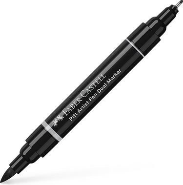Faber-castell tekenstift - pitt artist pen - duo marker - 199 zwart - fc-162199