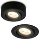 Briloner desi - led opbouwspot 2 in 1 en inbouwspot - 7990015 - led opbouwspot 2 in 1 en inbouwspot - draaibaar - dimbaar - vlak - warm wit licht - ø9 x 3 cm - zwart