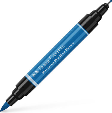 Faber-castell tekenstift - pitt artist pen - 110 phthaloblauw - duomarkers - dubbelzijdige stift - fc-162110