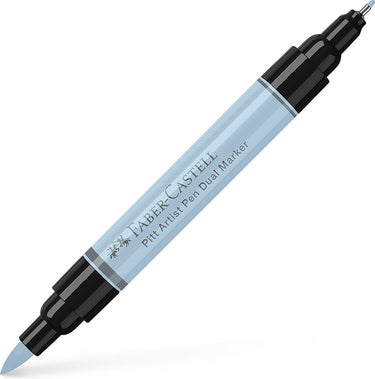 Faber-castell tekenstift - pitt artist pen - 148 ijsblauw - duomarkers - dubbelzijdige stift - fc-162148