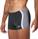 Speedo solid splice aquashort heren - strakke zwemshort heren - chloorbestendige zwemboxer heren - sportzwembroek heren met trekkoord - zwart grijs - m