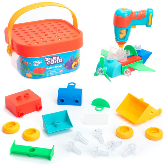 Learning resources bouwspeelgoed design drill build-it bucket stem set. - 3+