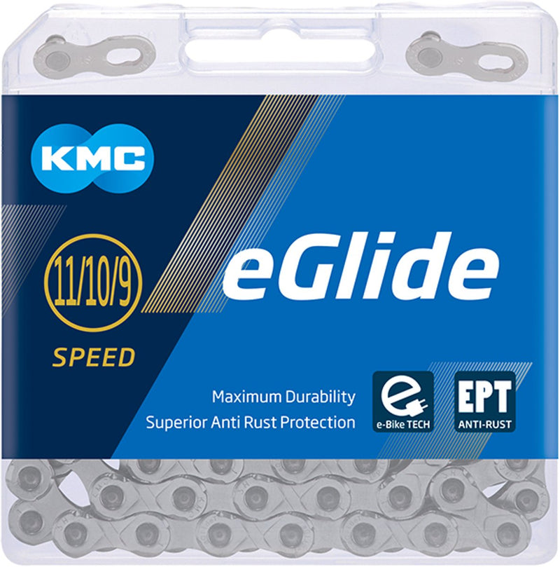 Load image into Gallery viewer, Kmc eglide ept cues ketting zilver 118 links 11s
