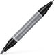 Faber-castell tekenstift - pitt artist pen - duo marker - 232 koudgrijs iii - fc-162232