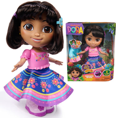 Dora de explorer dora - dansen met dora, interactieve dansende pop met 2 rokken, tweetalige zinnen en muziek