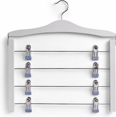 Zeller houten knijphanger 4 niveaus wit hout