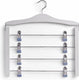 Zeller houten knijphanger 4 niveaus wit hout