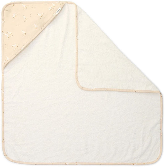 Little dutch badcape - wit - 75 x 75 - newborn naturals - little goose