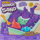 Kinetic sand - zandbak-set met 454 g paars origineel opbergzandbak 4 vormen en gereedschap - sensorisch speelgoed