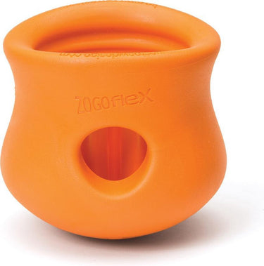 West paw toppl zogoflex - sterk honden speelgoed - slowfeeder - oranje - large - 10 cm