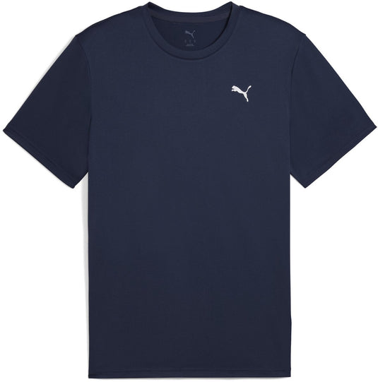 Puma m tad essentials solid cat tee (lc small cat) heren sportshirt - navy- white