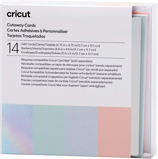 Cricut cut-away cards pastel r40 kaartenset tulpenblauw, poeder