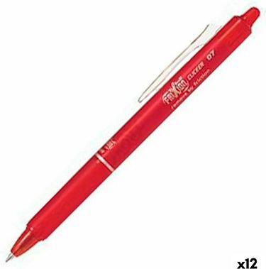Pilot frixion ballpen 0.7mm clicker – doos van 12 stuks - rood