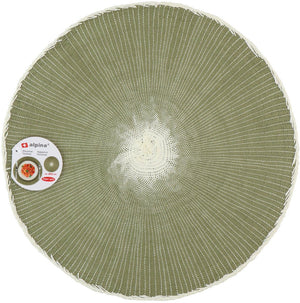 Alpina ronde placemat 39 cm - gevlochten placemat - papiergaren - tafelonderlegger - groen