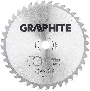Graphite serie - widia cirkelzaagblad - 315mm - 40 tanden