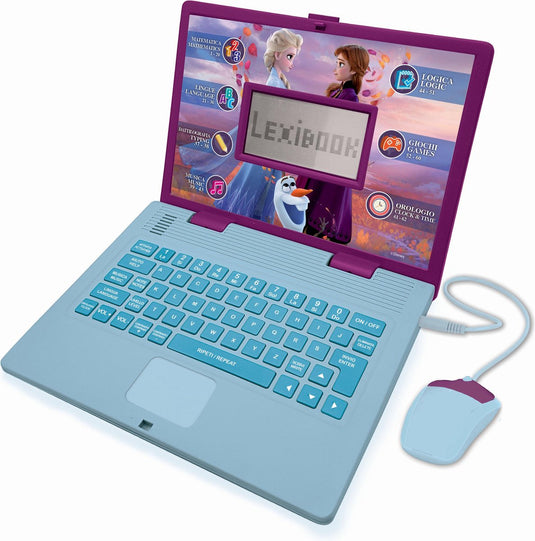Lexibook bevroren tweetalige educatieve laptop - 124 activiteiten in het engels italiaans