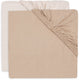 Jollein hoeslaken ledikant - 60x120cm - jersey - blush wild rose - 2 stuks