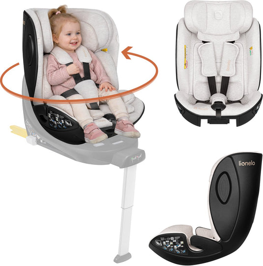 Lionelo moxie next i-size autostoel 40–105 cm (0–4 jaar) – modulair moxie-systeem – rwf fwf – 5-standen rugleuning – 8-voudige hoofdsteun – bamboestof bekleding – sip zijbescherming – ventilatie – i-size gecertificeerd