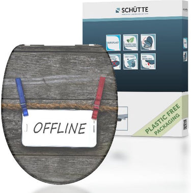 Schütte wc-bril 82157 offline - duroplast - soft close - verchroomde scharnieren - decor - 1-zijdige print