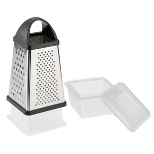 Westmark vierzijdige rasp met opvangbakje, 4 snij- raspvlakken, hoogte: 25 cm, roestvrij staal kunststof, zilver zwart, 11882260