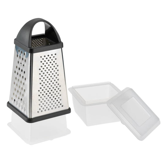 Westmark vierzijdige rasp met opvangbakje, 4 snij- raspvlakken, hoogte: 25 cm, roestvrij staal kunststof, zilver zwart, 11882260