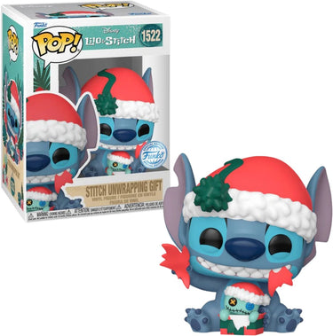Funko pop! disney: lilo stitch - stitch unwrapping gift #1522 special edition