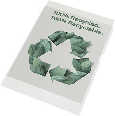 Esselte 100% gerecyclede pp zichtmappen a4 - insteekhoezen - 100 stuks - transparant - voor thuiswerken - ideaal voor thuiskantoor