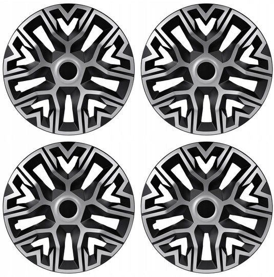 Nrm universele wieldoppen 14'' the best bicolor zilver zwart 4 stuks
