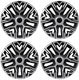 Nrm universele wieldoppen 14'' the best bicolor zilver zwart 4 stuks