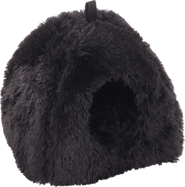 Flamingo kattenbed – katten slaapmand – kattenhuis – kattenhol – cat cave – zwart, 39 x 39 x 42 cm – slaapplaats krems
