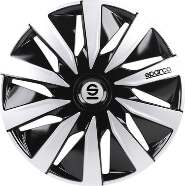 Sparco wieldoppen lazio 13 inch zwart zilver - 4 stuks
