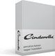 Cinderella weekend - topper hoeslaken (tot 15 cm) - katoen - 200x220 cm - lichtgrijs