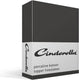 Cinderella weekend - topper hoeslaken - tot 15 cm matrashoogte - katoen - 200x200 cm - antraciet