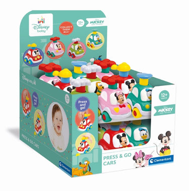 Clementoni - disney baby - press and go - autootjes - vanaf 1 jaar