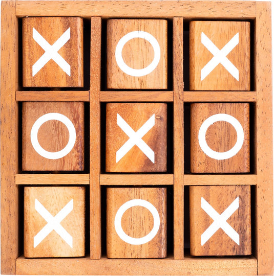 Longfield x.o spin – houten strategiespel – 3 op een rij spel – tic tac toe variant – klassiek denkspel – 2 spelers – engelhart