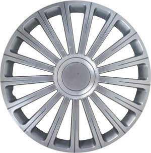 Carpoint wieldoppen radical pro 14 inch abs zilver set van 4