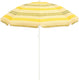 Mica decorations stripe strandparasol - h180 x ø160 cm - geel