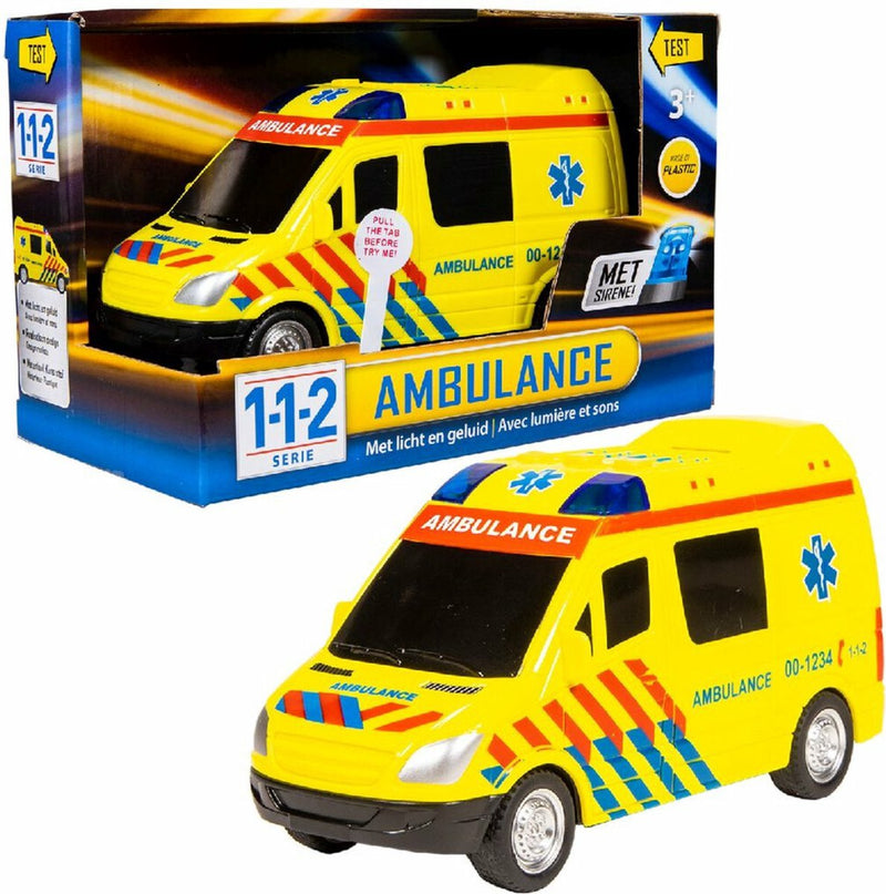 Load image into Gallery viewer, City 112 rescue racers ambulance met licht en geluid

