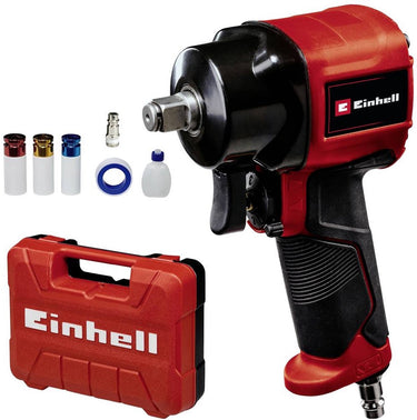 Einhell pneumatische slagmoersleutel tc-pw 610 compact - 610 nm - incl. 3 dopsleutels - incl. transport- opslagkoffer