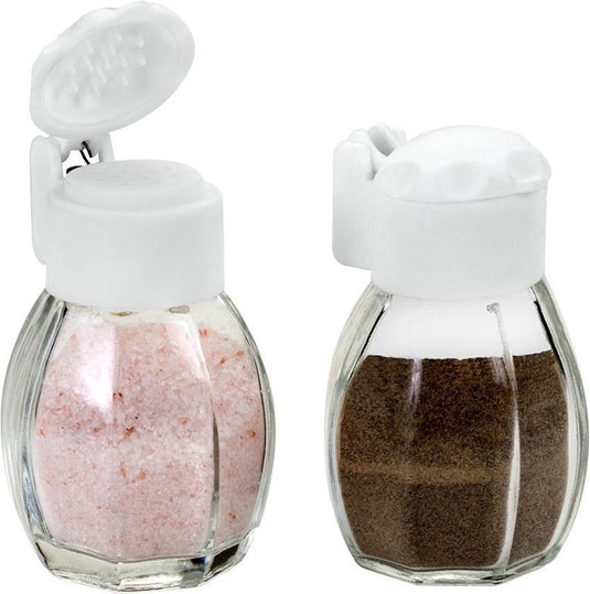 Metaltex - peper- en zoutset - 40 ml - glas - transparant - 2-delig