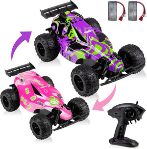 Overmax x-clash bestuurbare auto - 20 km h - 2 accu’s - bereik 100m - 2 carrosserie’s - offroad rc auto - buiten binnen - meisjes en jongens - afstandsbestuurbare auto voor kinderen volwassenen