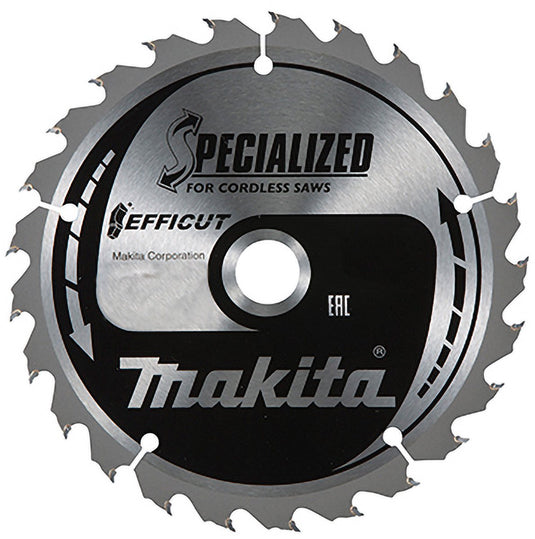 Makita cirkelzaagblad voor hout | efficut | ø 260mm asgat 30mm 24t - e-07696