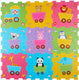 Let's play puzzelmat baby 18-delig - speelmat foam met dieren - puzzel mat voor kinderen - kleurrijk speelkleed - ca. 30,5 x 30,5 cm - 18-delig