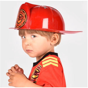 Den goda fen brandweerhelm speelgoed verstelbaar 28 cm rood. 28 cm