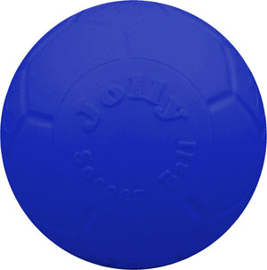 Jolly pets jolly soccer ball - ø20 cm – stevig hondenspeelgoed – apporteerspeelgoed - jollyflex stevig kunststof – drijvend honden speelgoed – blauw