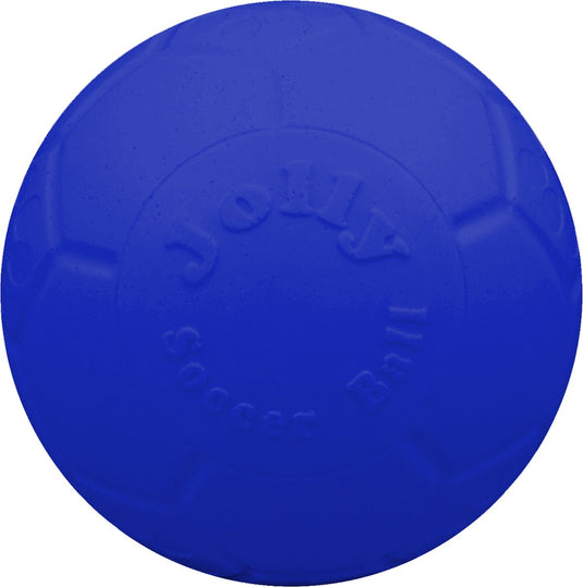 Jolly pets jolly soccer ball - ø20 cm – stevig hondenspeelgoed – apporteerspeelgoed - jollyflex stevig kunststof – drijvend honden speelgoed – blauw
