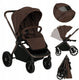 Lionelo mika plus kinderwagen - all-terrain wielen - lichtgewicht - verstelbare zitting - xxl kap met upf 50+ - compact opvouwbaar - inclusief accessoires
